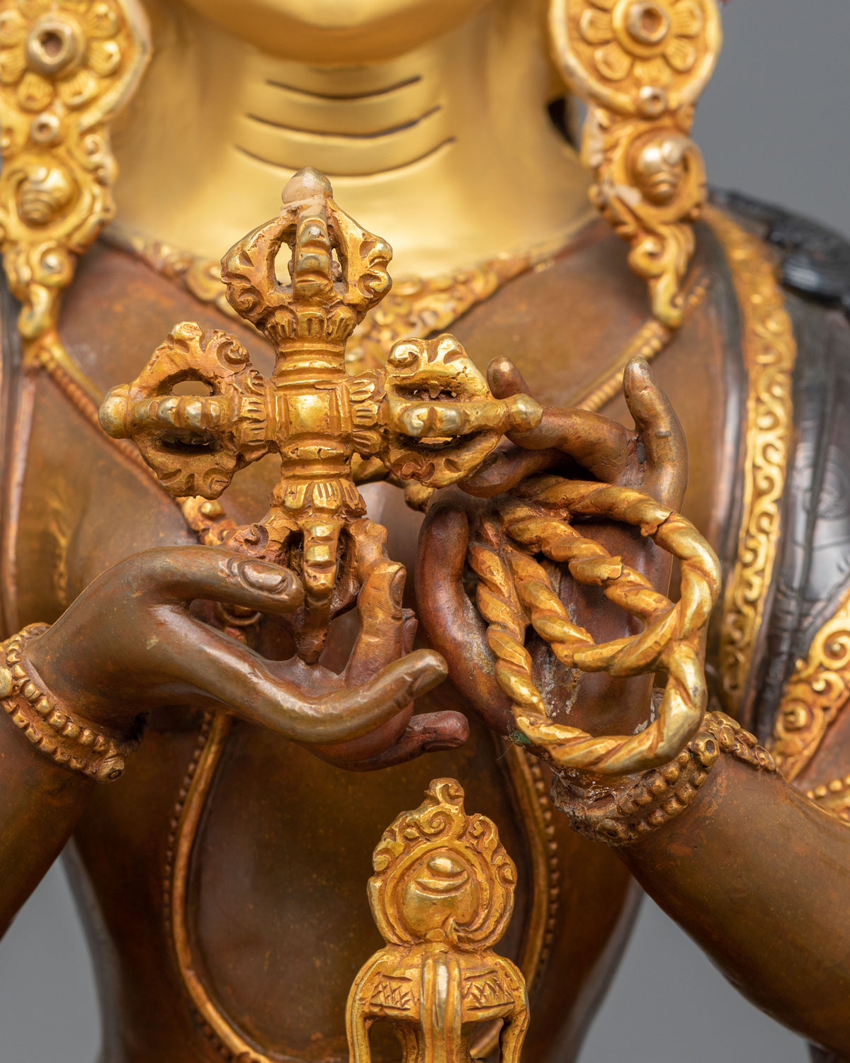 Tibetan Sculpture of Namgyalma | Copper Statue with 24K Gold Gilded