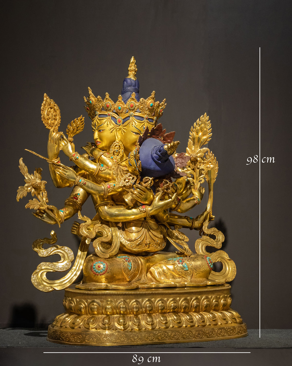 Handmade Guhyasamaja Sculpture | Akshobhyavajra Secret Assembly Deity