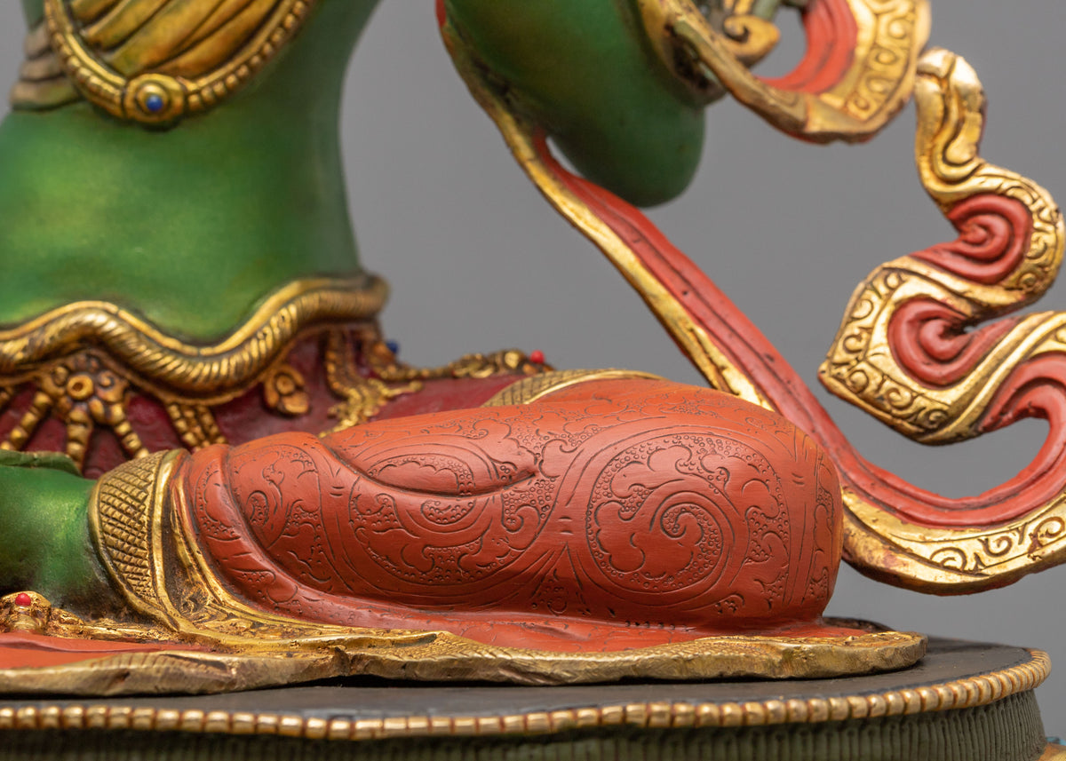 Goddess Green Tara 24K Gold Coated Sculpture
