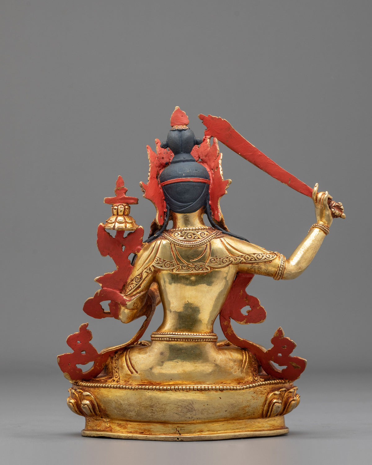 Divine Manjushri Hand Carved Sculpture | Bodhisattva of Supreme Wisdom
