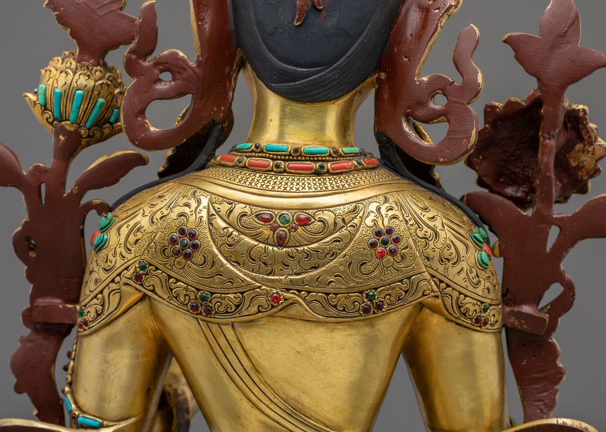 Green Tara Sacred Mother Sculpture | Compassionate Guide to Liberation