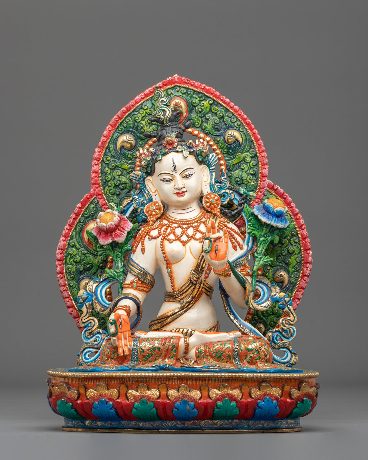 White Tara Meditation Altar Statue | Buddhist Deity of Compassion