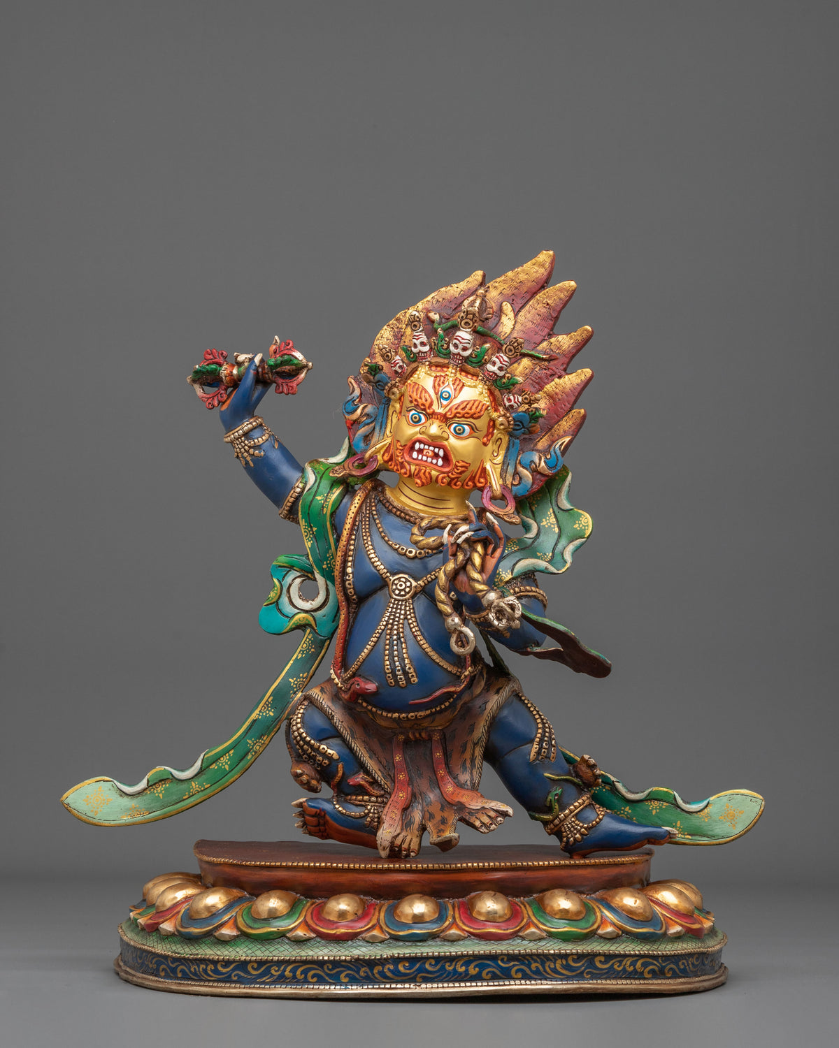 Vajrapani Buddhist Shrine Sculpture | Handmade Himalayan Sacred Art