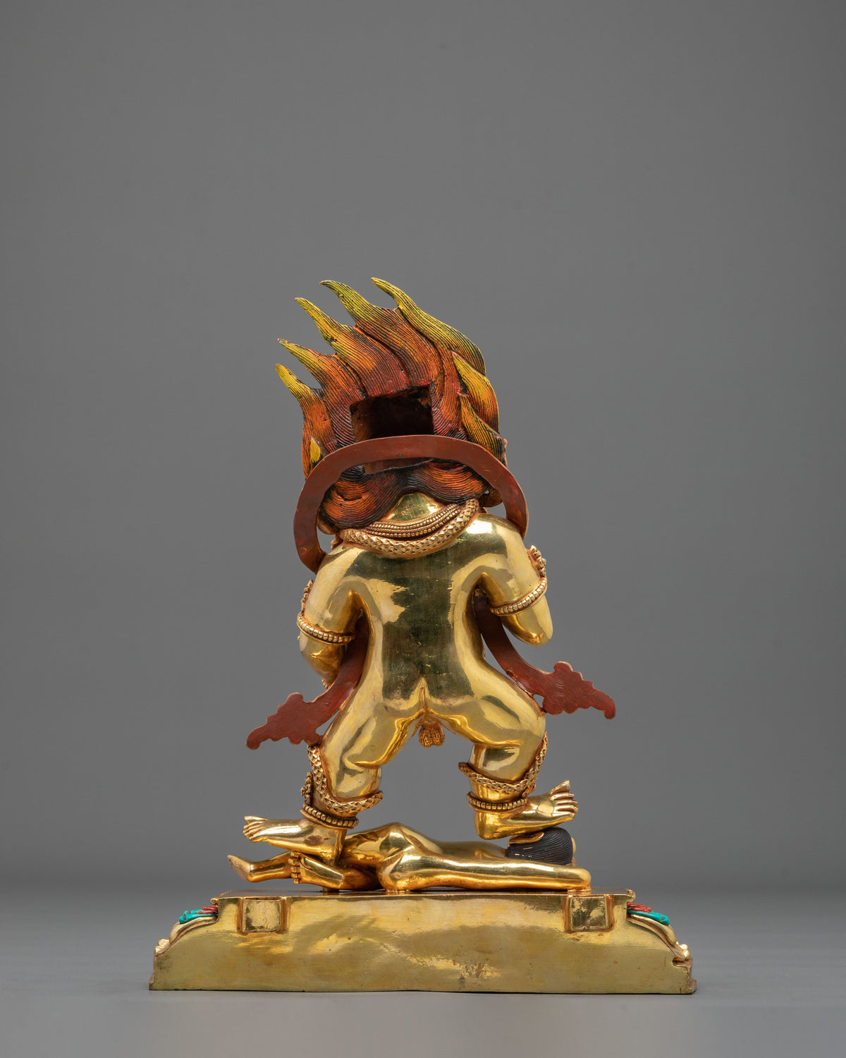 Black Dzambhala Copper Statue | Wrathful Wealth Deity