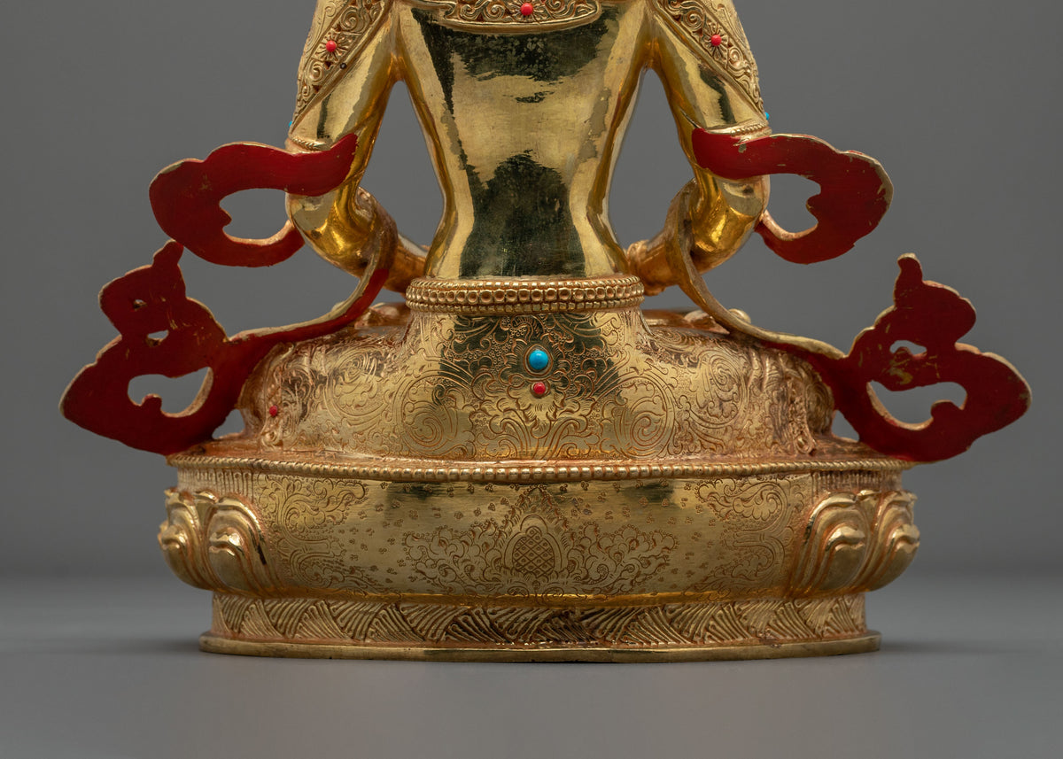 Amitayus Nectar Vase Buddha Statue | Buddha of Longevity and Wisdom