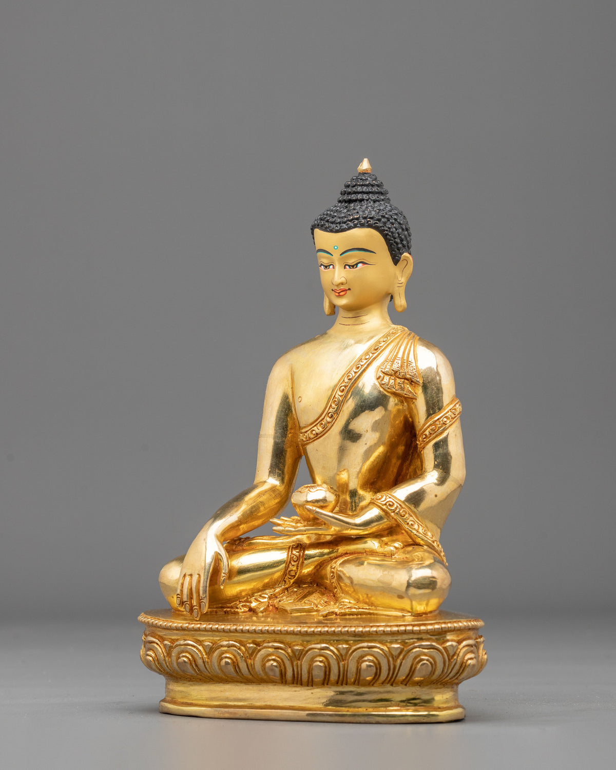 Shakyamuni Buddha Golden Sage Sculpture | Traditional Buddhist Artwork