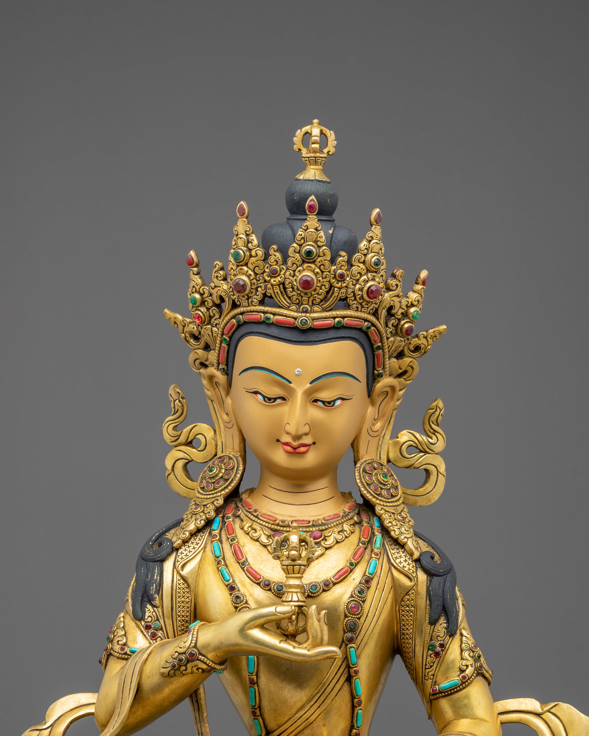 Vajrasattva Sculpture for Altar | Diamond Mind Buddha of Purification