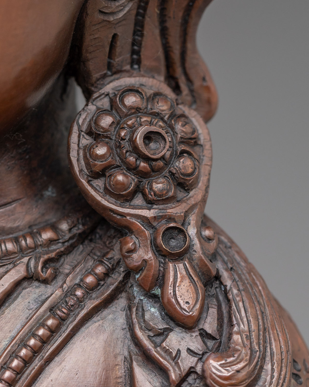 Amitayus Oxidized Copper Statue | Symbol of Longevity