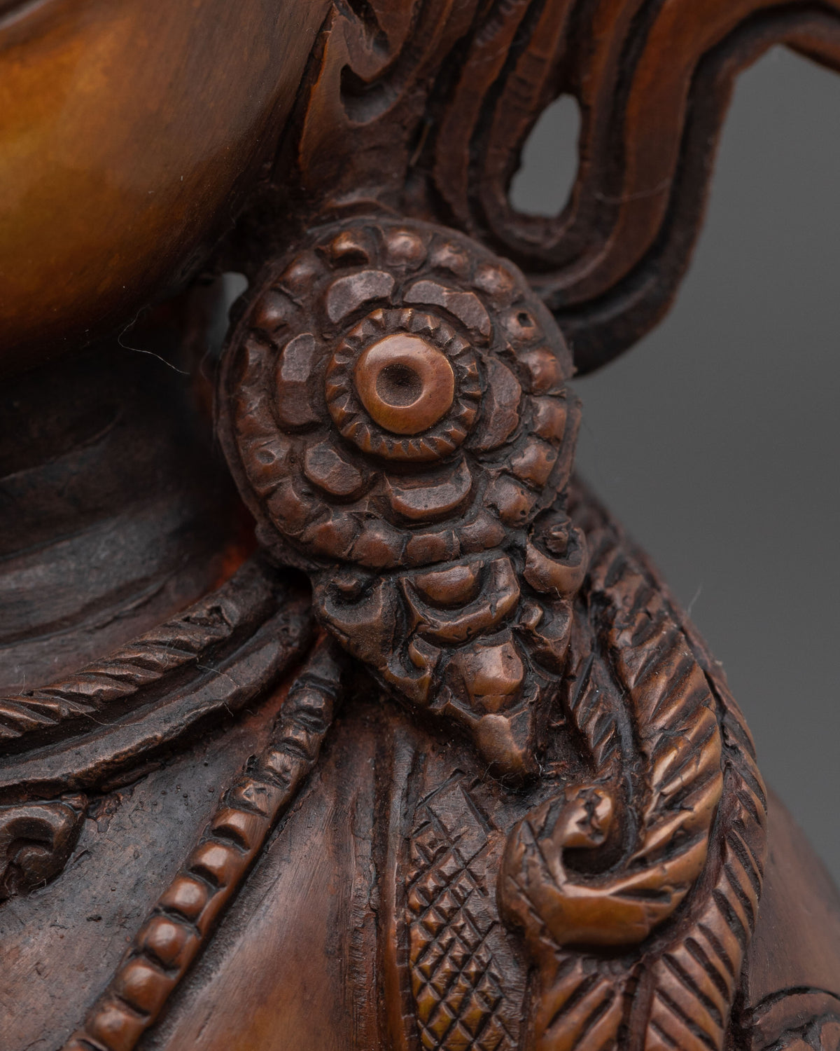 Vajrasattva Sacred Statue | Oxidized Copper Figurine for Altar
