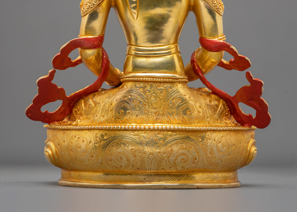 Hand Carved Amitayus Sacred Sculpture