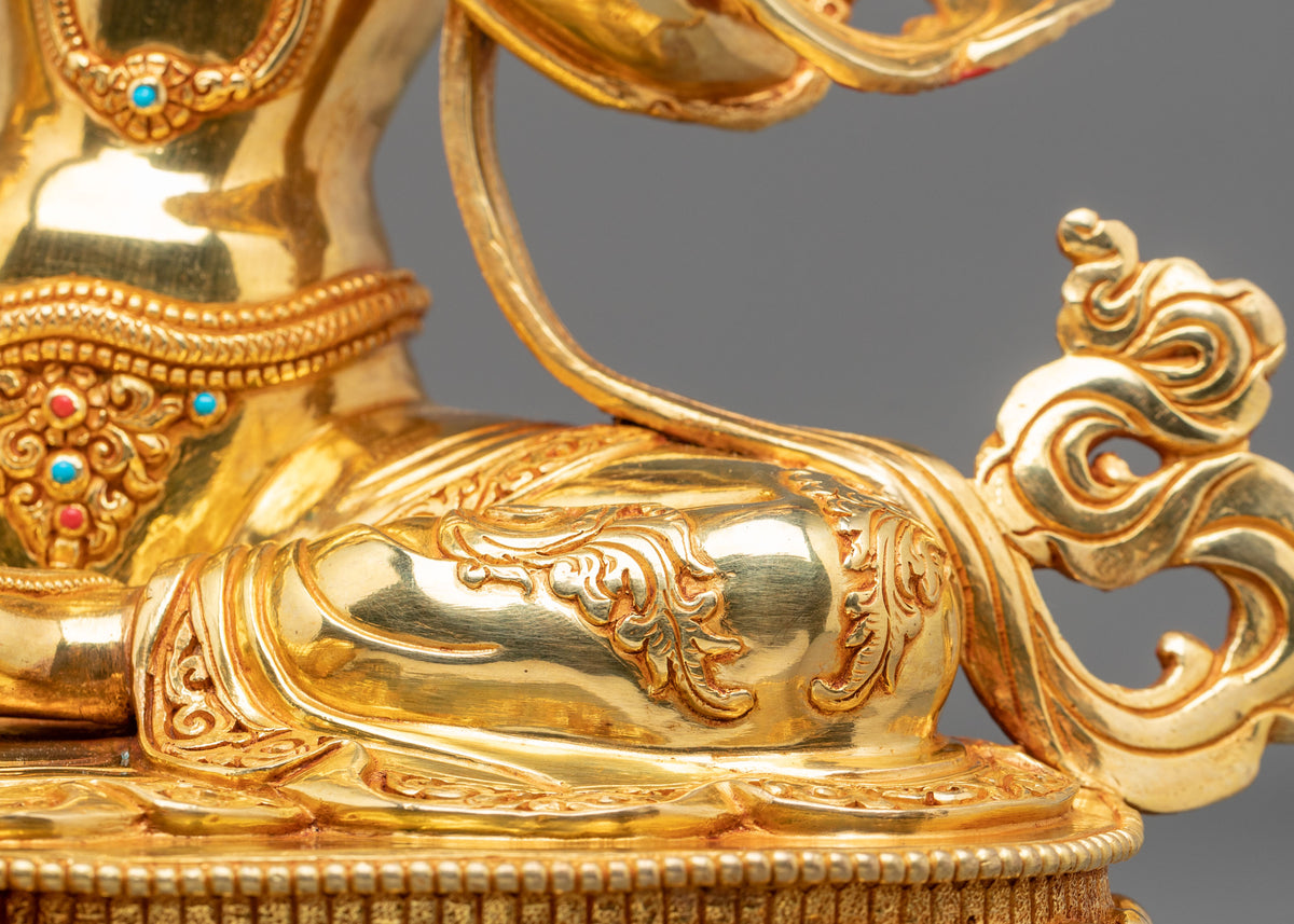 Green Tara Fire Gold Coated Statue | Made in Nepal