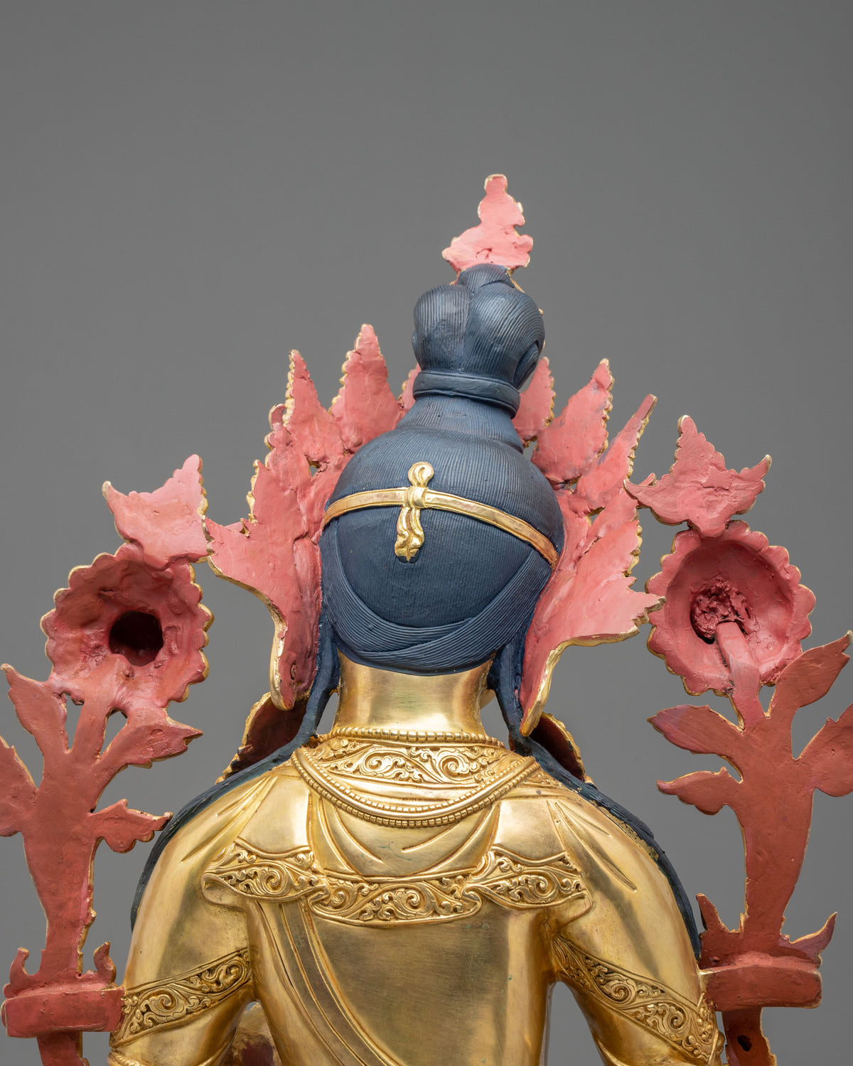 24K Gold Gilded Green Tara Copper Figurine | Home Decor