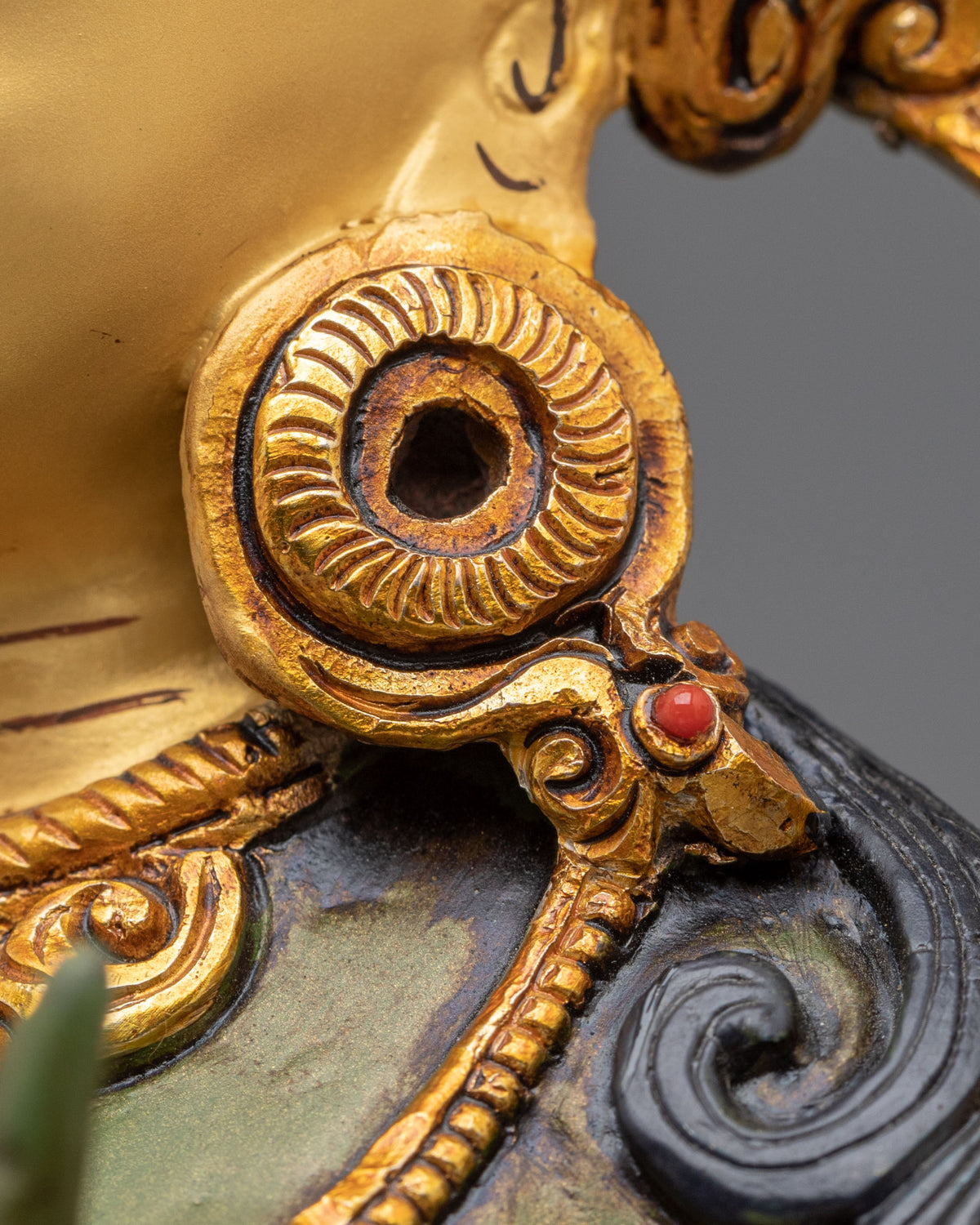 Green Tara Vajrayana Liberation Sculpture | Himalayan Buddhist Shrine Art