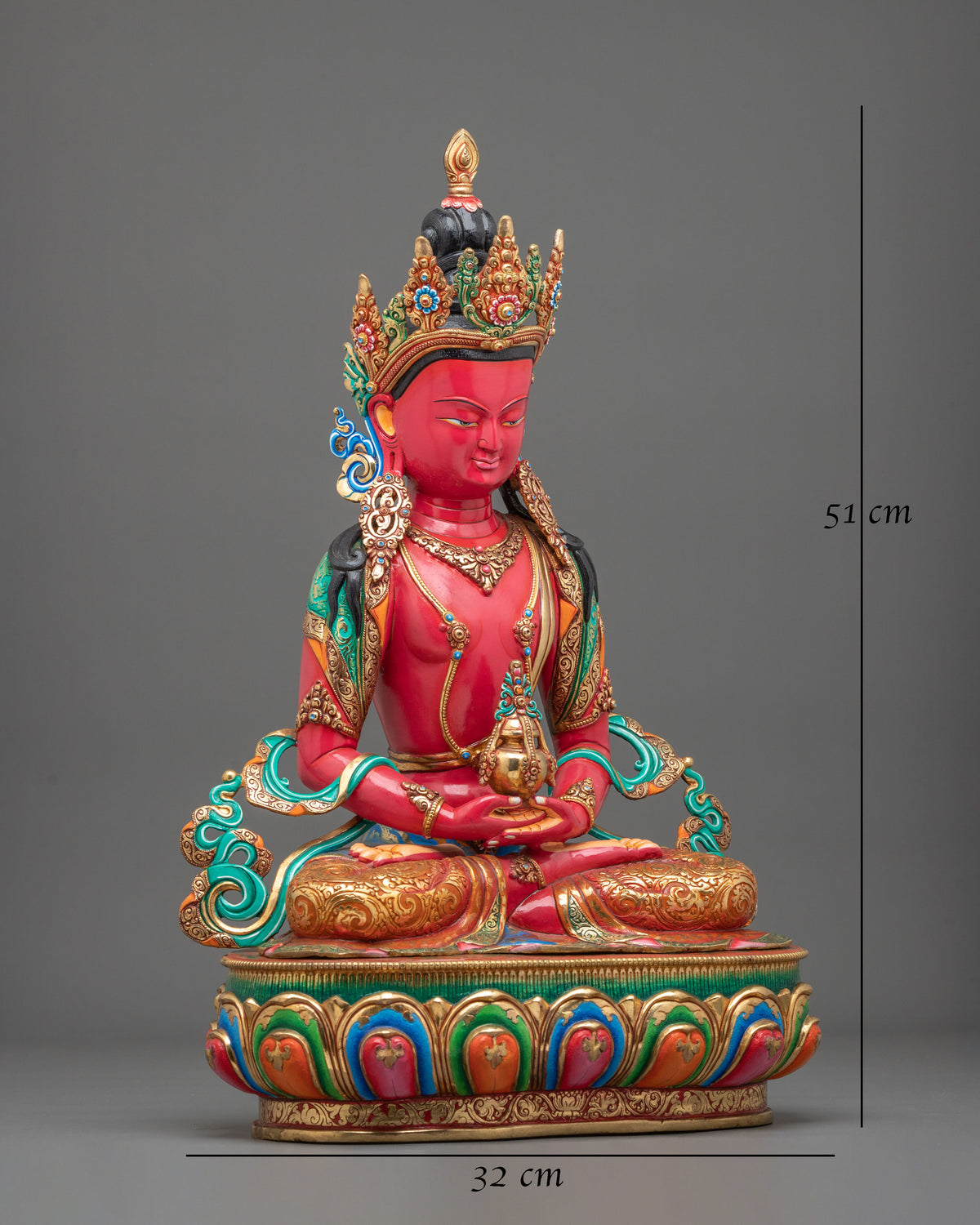 Amitayus Traditional Copper Statue | | Buddha of Infinite Life and Longevity