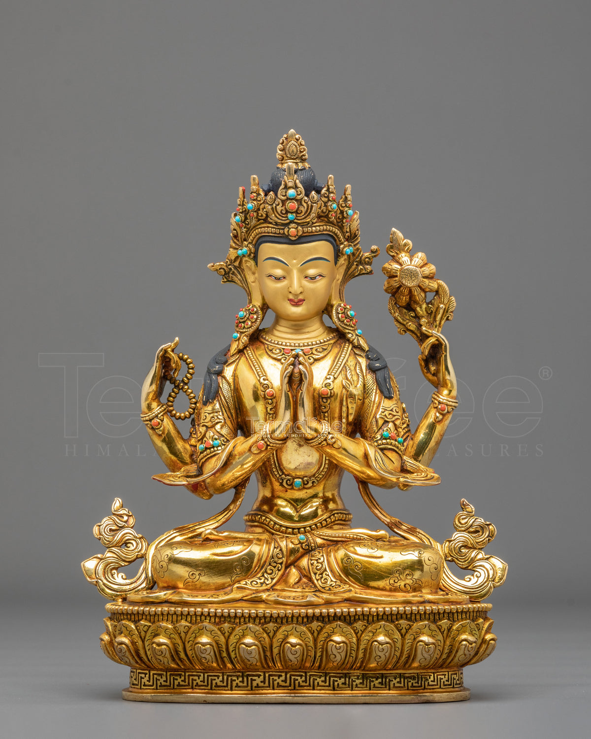 Chenrezig Vajrayana Compassion Statue for Meditation and Sacred Altars