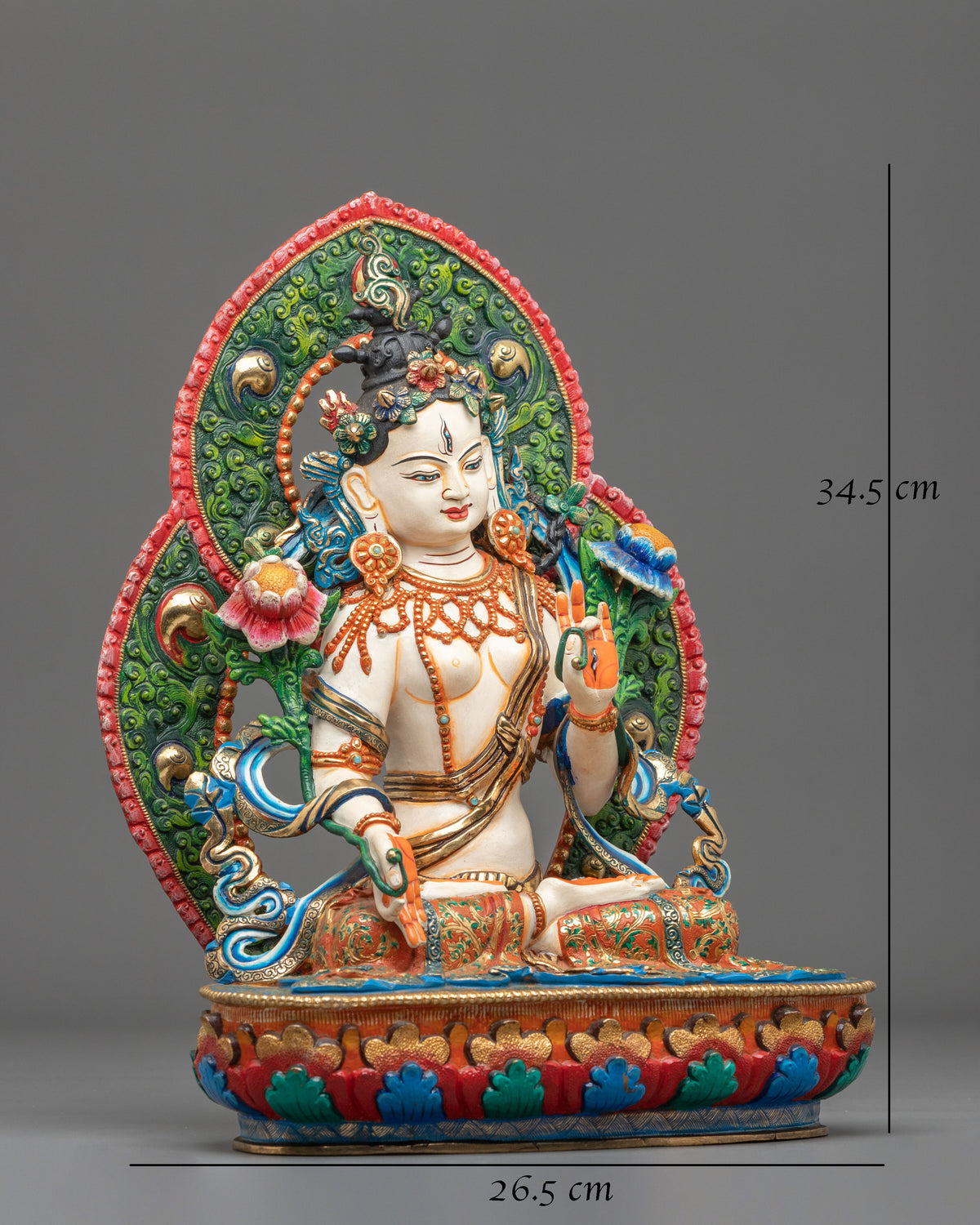 White Tara Meditation Altar Statue | Buddhist Deity of Compassion