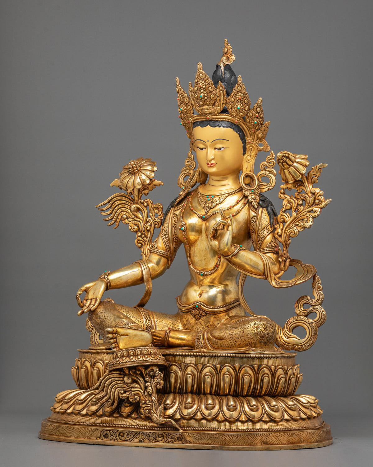 Green Tara Copper Statue | The Divine Essence of Enlightened Compassion