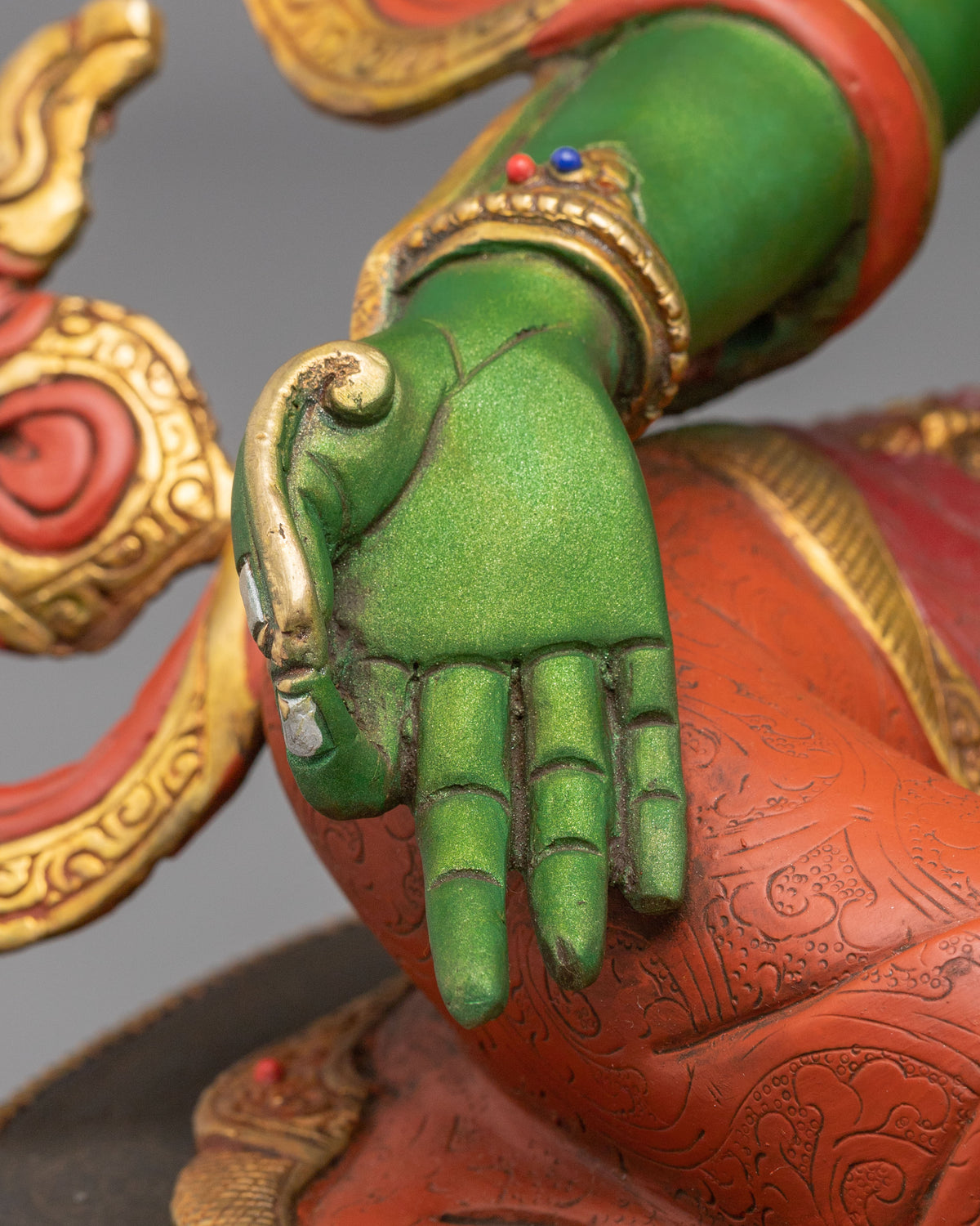 Goddess Green Tara 24K Gold Coated Sculpture
