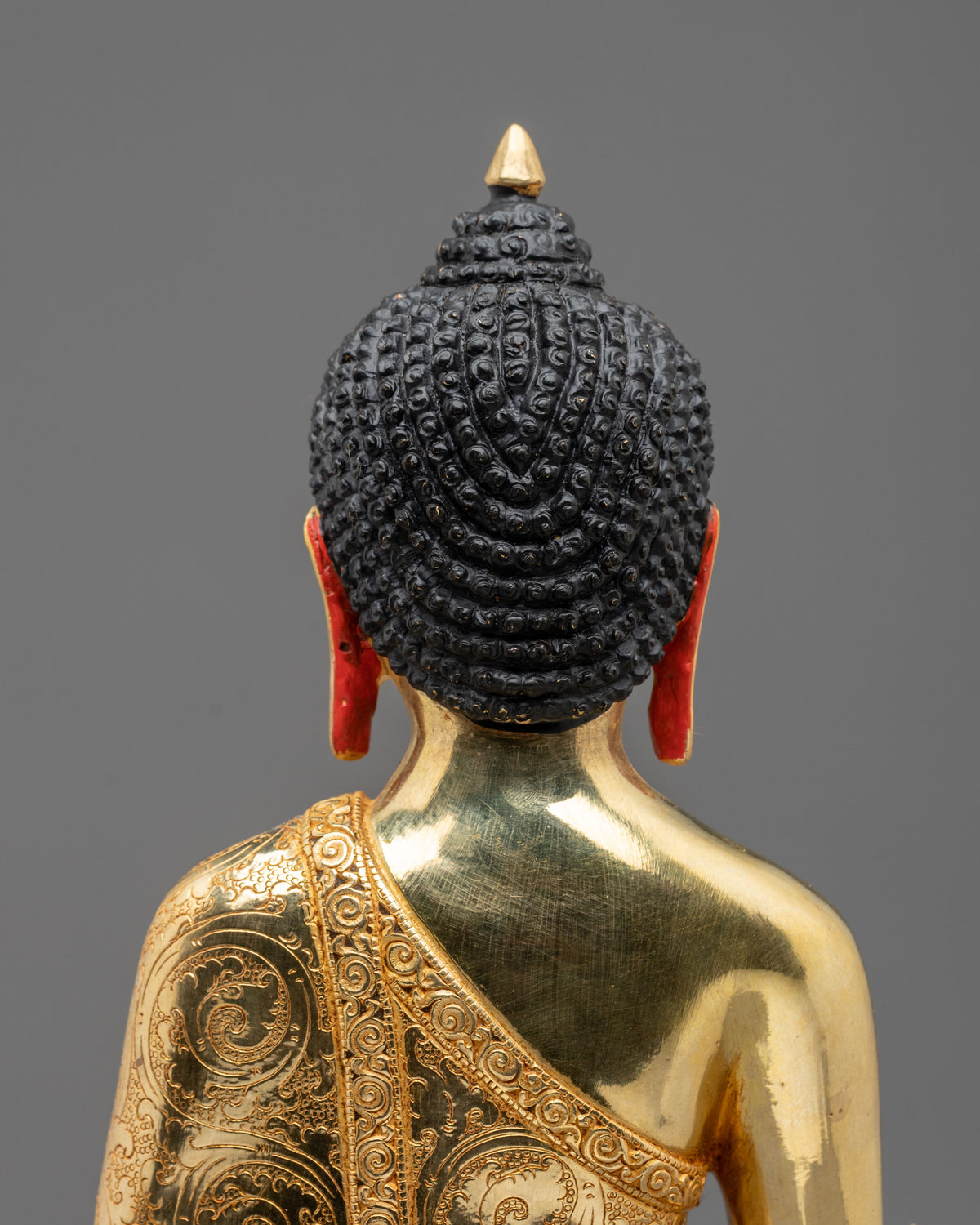 Medicine Buddha 24K Gold Gilded Copper Statue