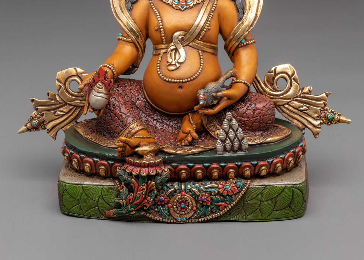 Dzambhala: 24K Gold Gilded Buddhist Handmade Statue