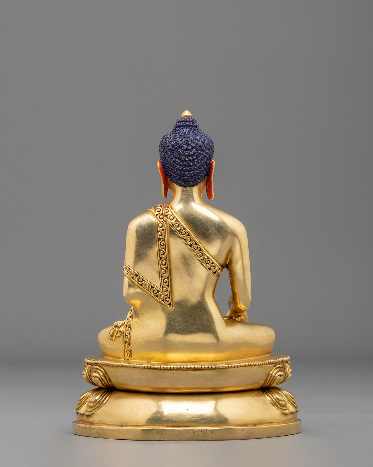 Shakyamuni Buddha: Serene 24K Gold Gilded Statue