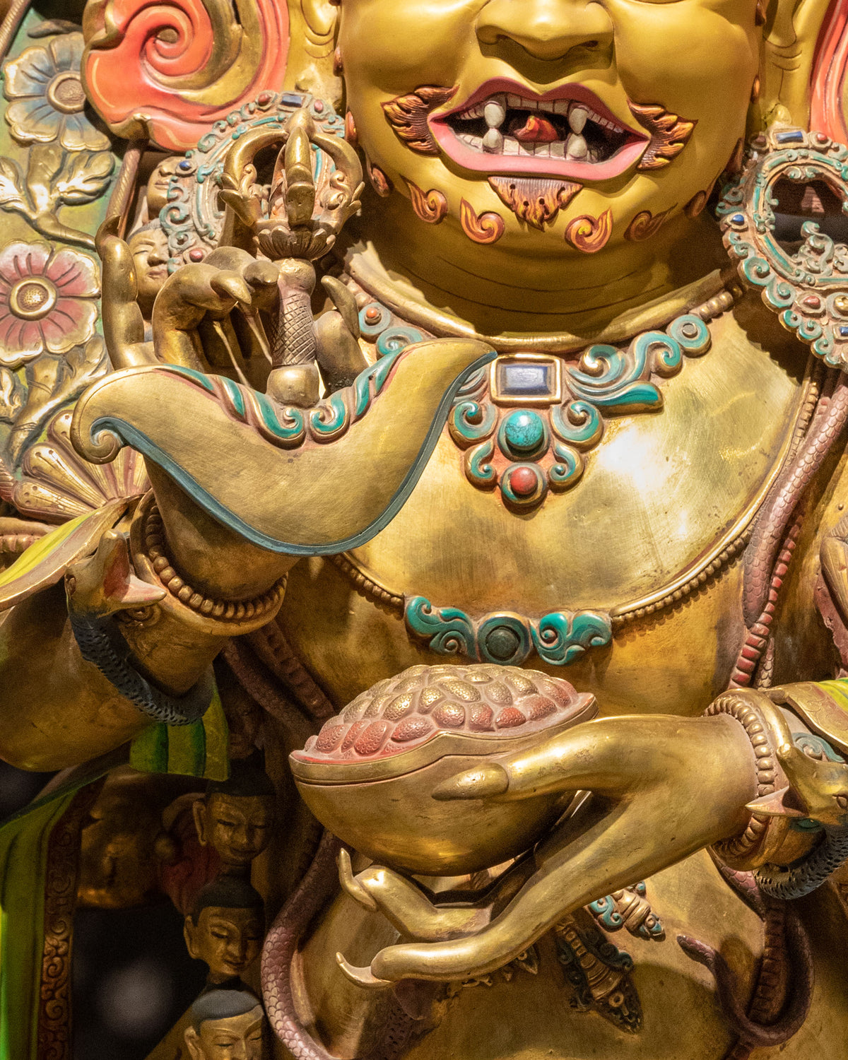 Six-Armed Mahakala Handmade Sculpture