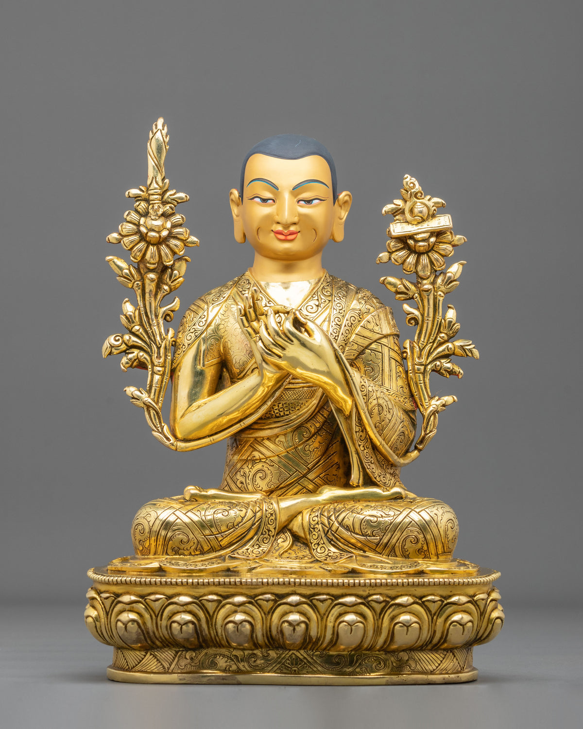 Tsongkhapa with Disciples Decor Statue Set | Himalayan Altar Decor