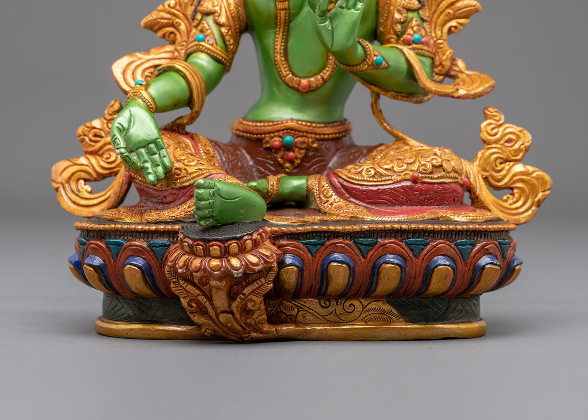 Handcrafted Green Tara Statue | Mother of All Buddha