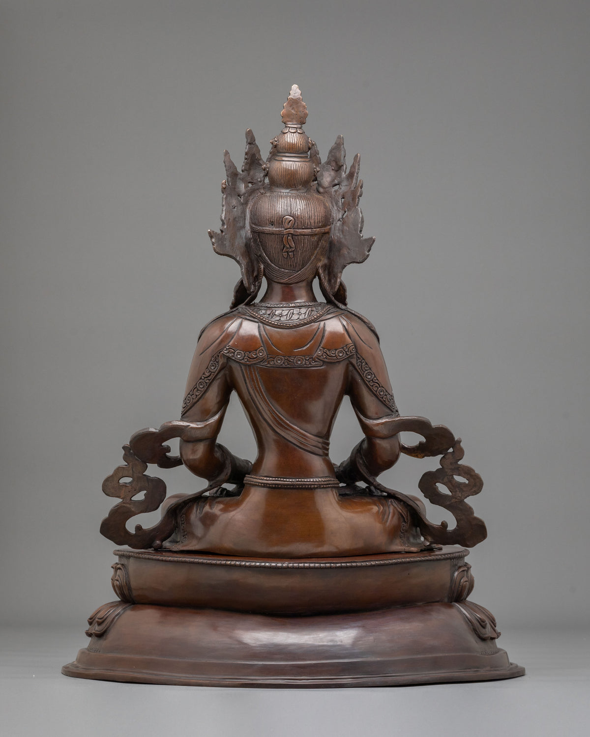 Amitayus Oxidized Copper Statue: Symbol of Longevity and Merit