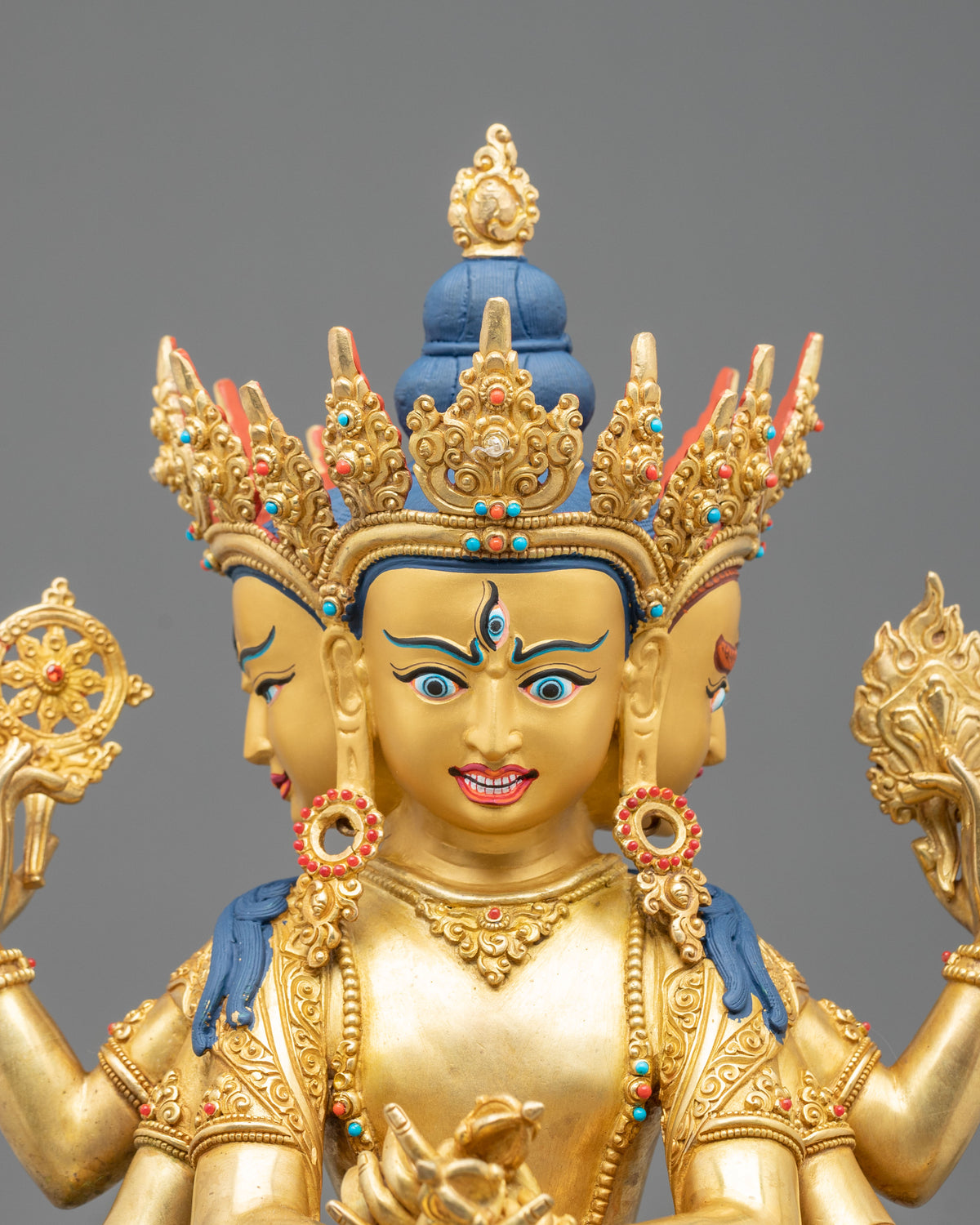 Guhyasamaja Handcrafted Statue with 24K Gold Gilding