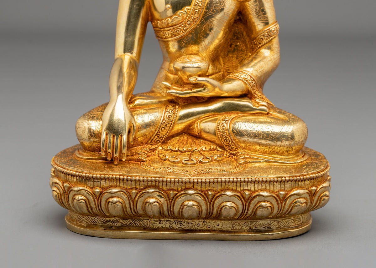 Shakyamuni Buddha Hand Crafted Copper Statue