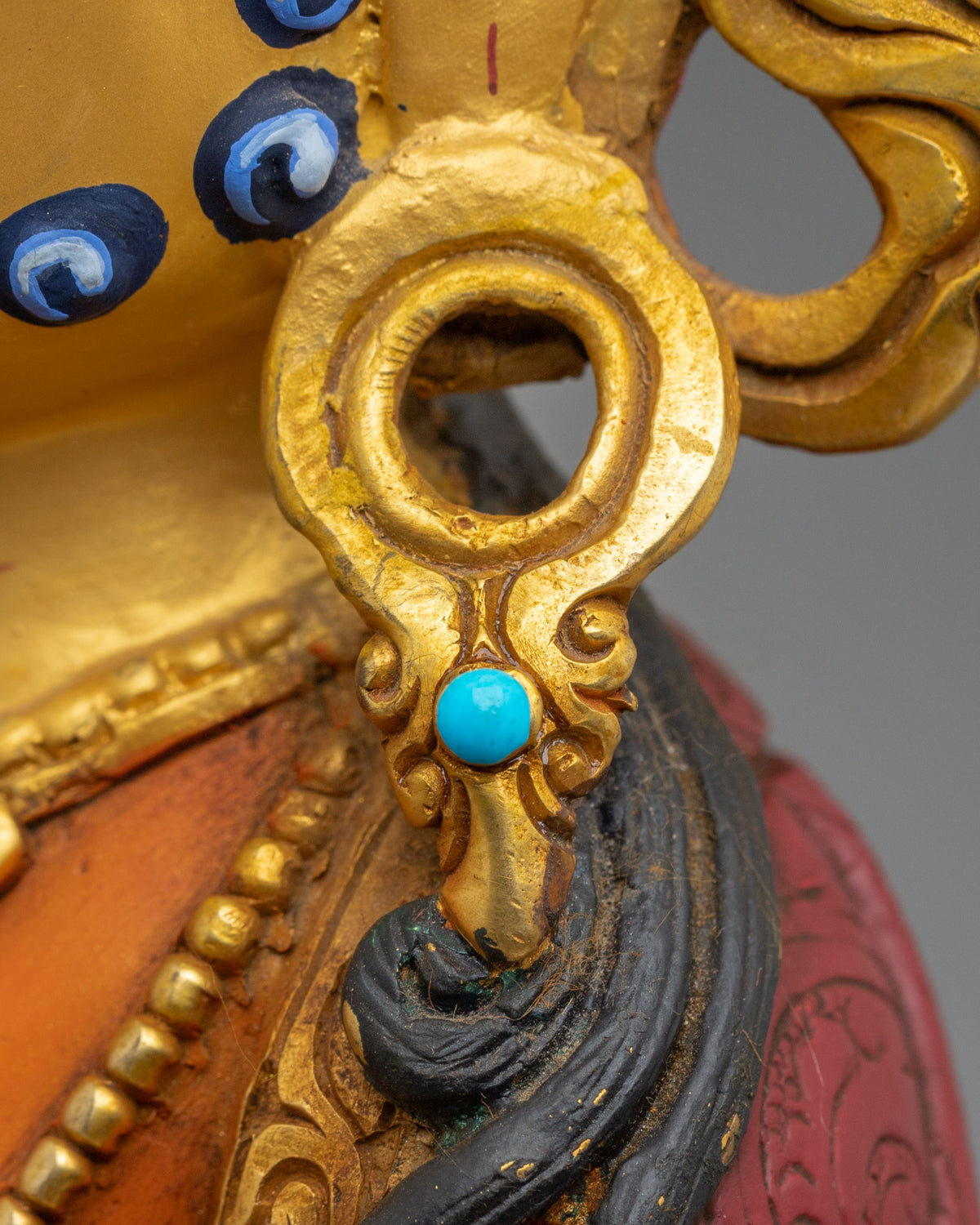 Hand Crafted Dzambhala Copper Sculpture