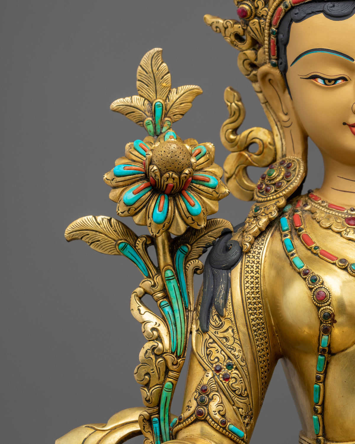 Green Tara Sacred Mother Sculpture | Compassionate Guide to Liberation