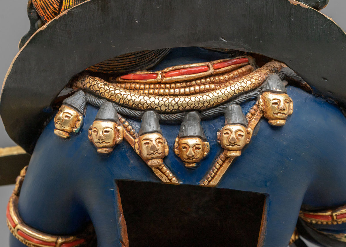 Shakya Mahakala Fierce Dharma Statue | Protector of the Sakya Buddhist Tradition