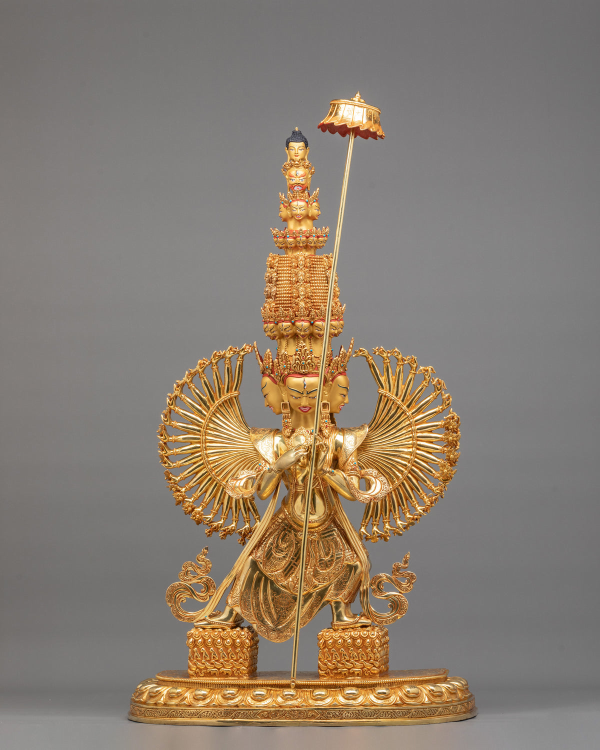 1000 Armed Dukar Buddhist Sculpture | Symbol of Protection and Victory