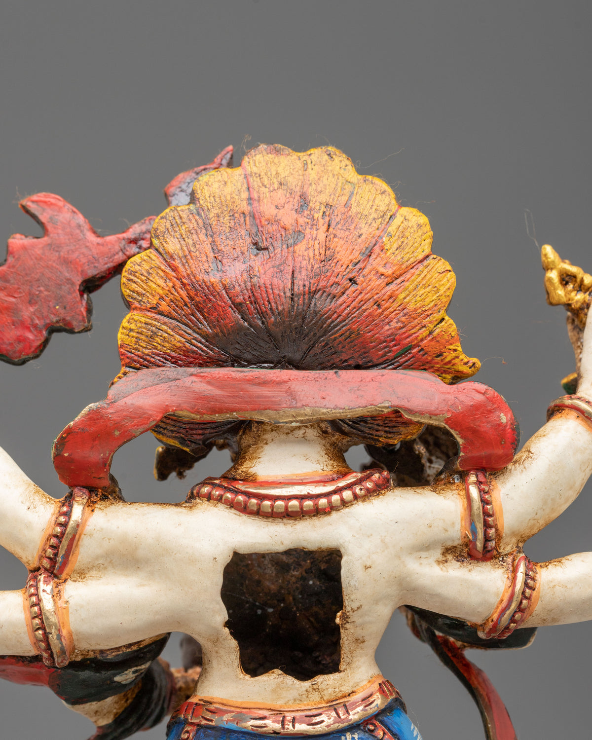 White Mahakala Sculpture | Altar Home Decor