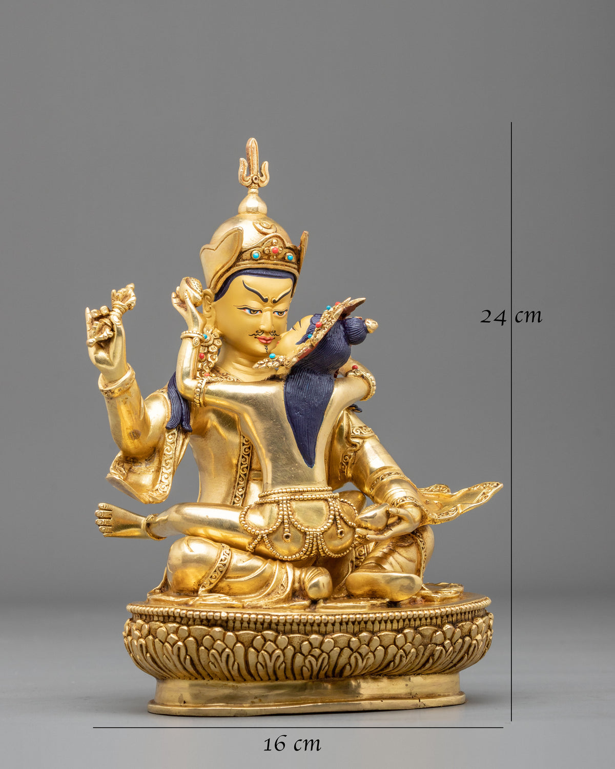 Guru Rinpoche With Consort | Sacred Vajrayana Sculpture