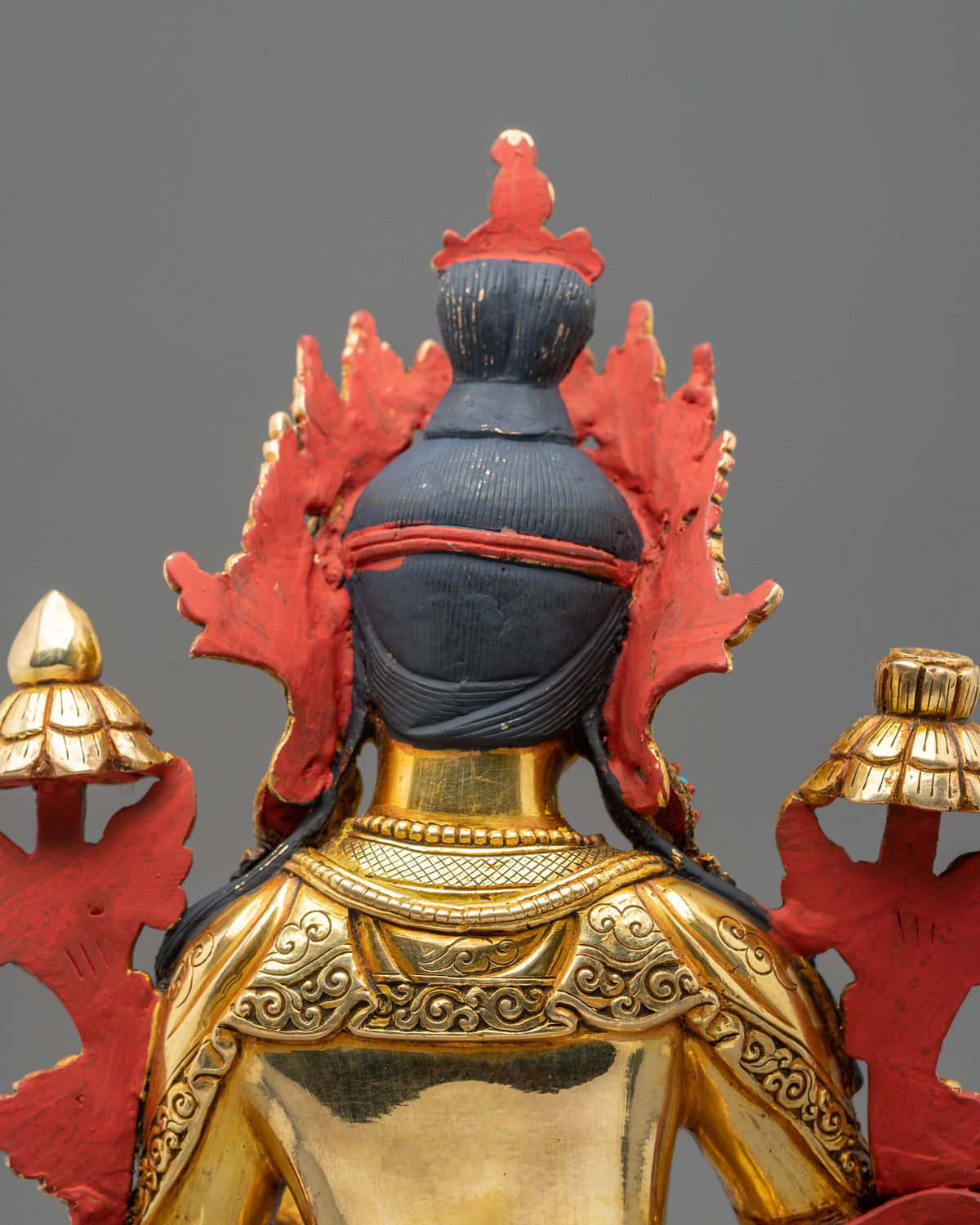 White Tara Goddess of Healing Statue | 24K Gold Gilded Buddhist Sculpture