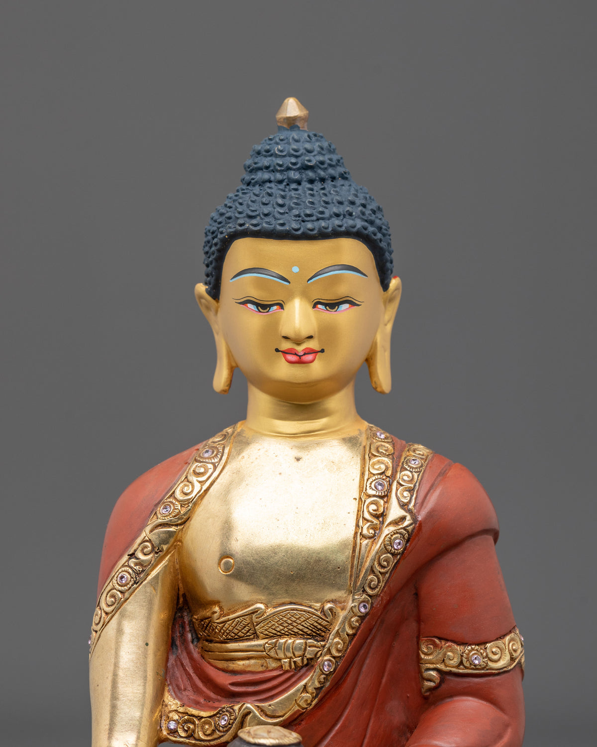 Shakyamuni Buddha 24K Gold Coated Figurine