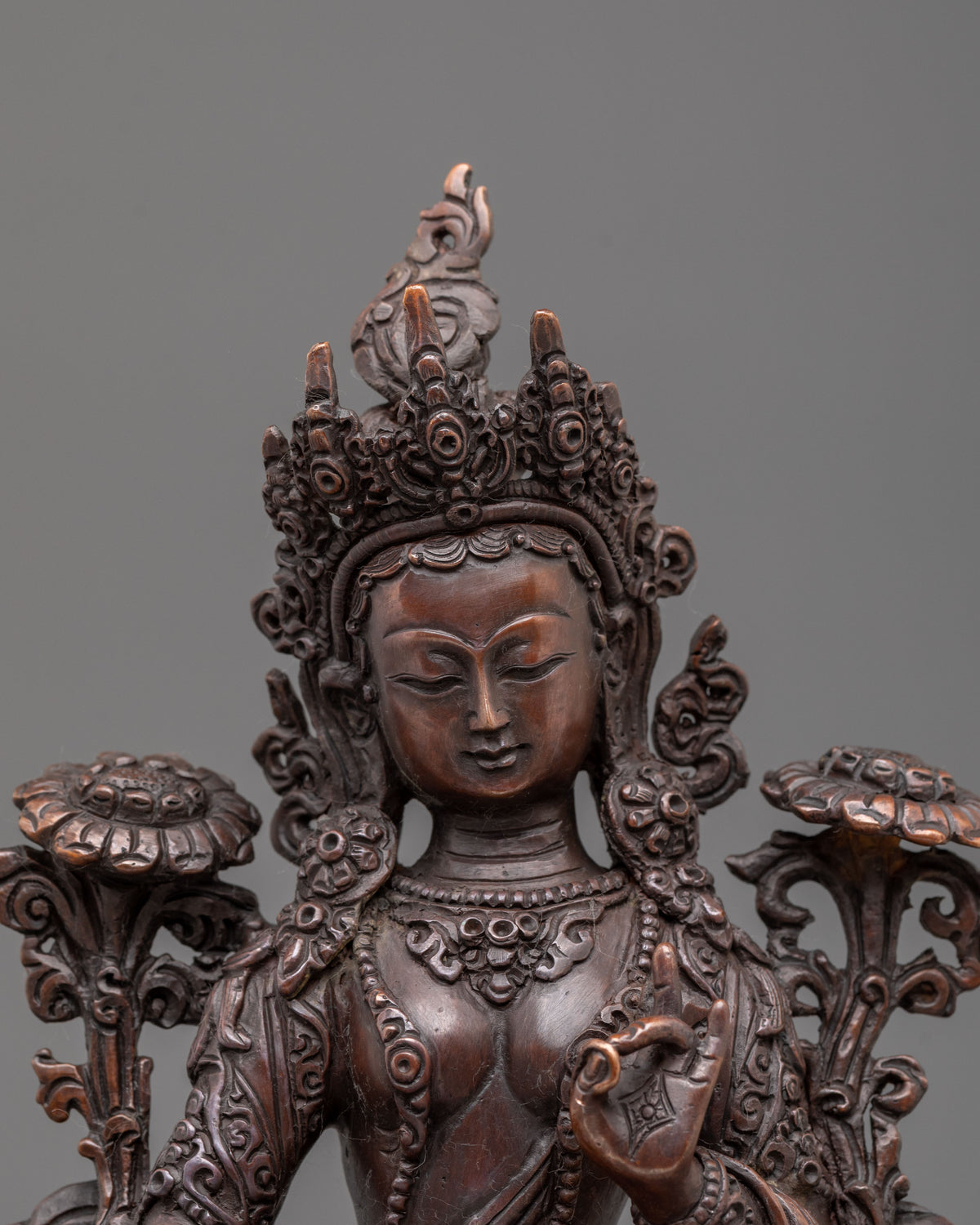 Green Tara Handmade Copper Statue for Meditation
