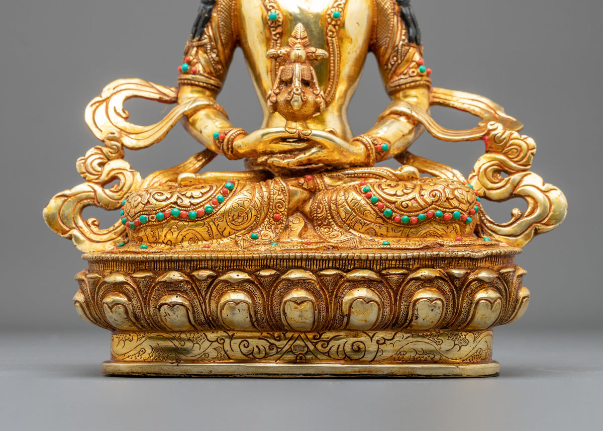 Amitayus 24K Gold Glided Statue: Buddha of Long Life