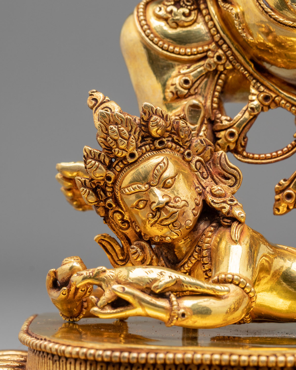Black Jambhala Statue | Fierce Guardian of Sacred Wealth