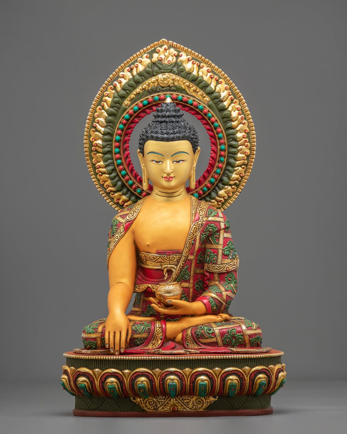 Serene Siddhartha Gautama Copper Sculpture