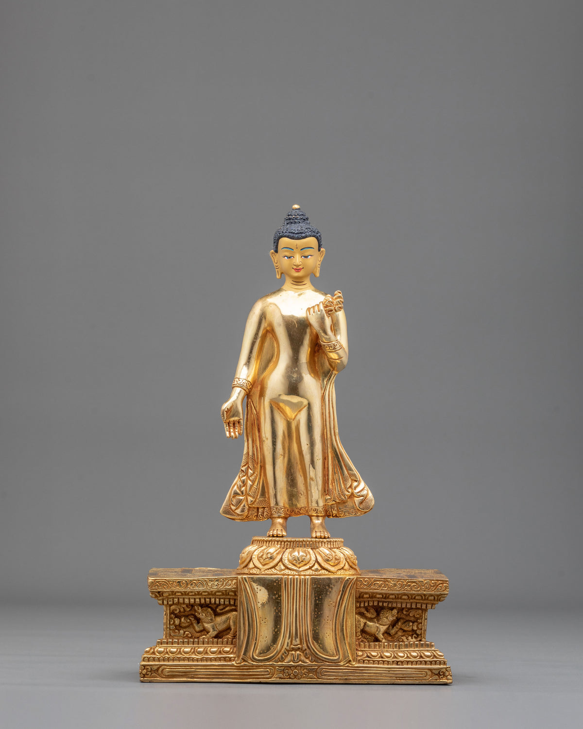 Dipankara Buddha Golden Sculpture | Sacred Meditation Statue