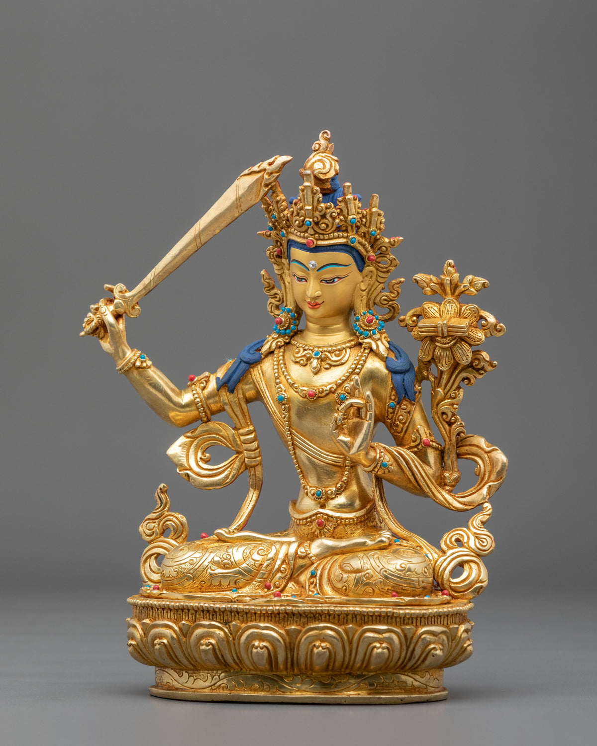 Manjushri Statue | Wisdom Sword of Truth and Enlightenment