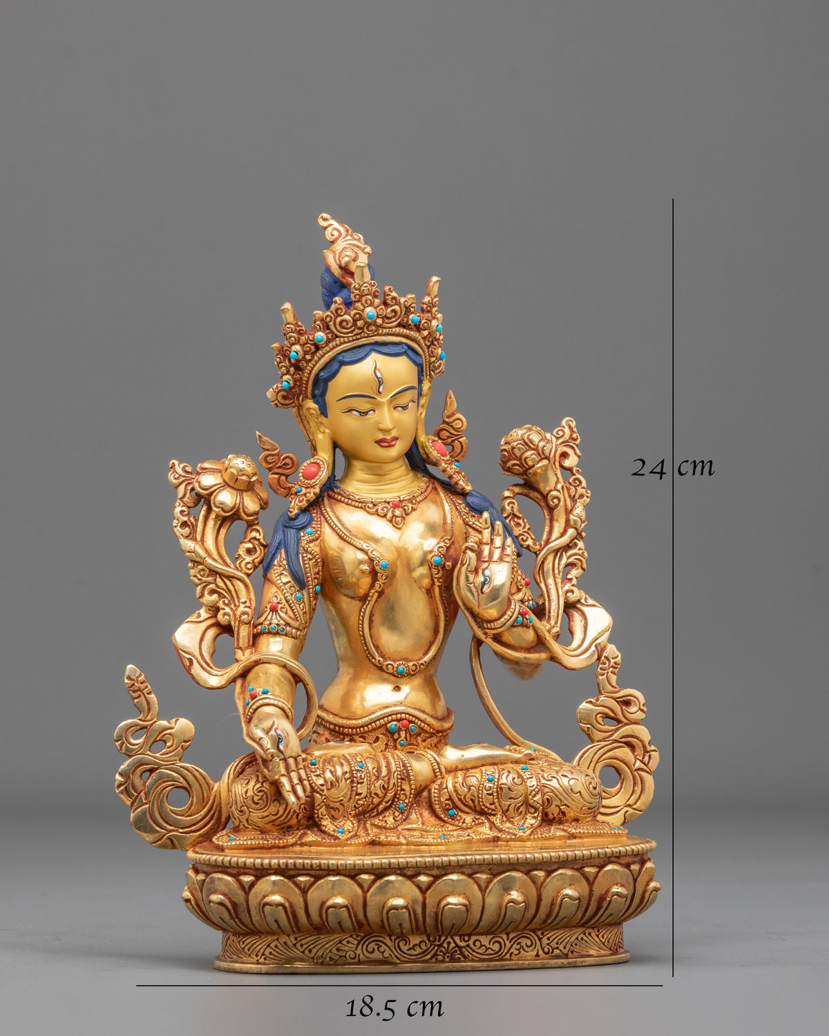 Goddess White Tara Hand Carved Statue | Goddess White Tara Hand Carved Statue