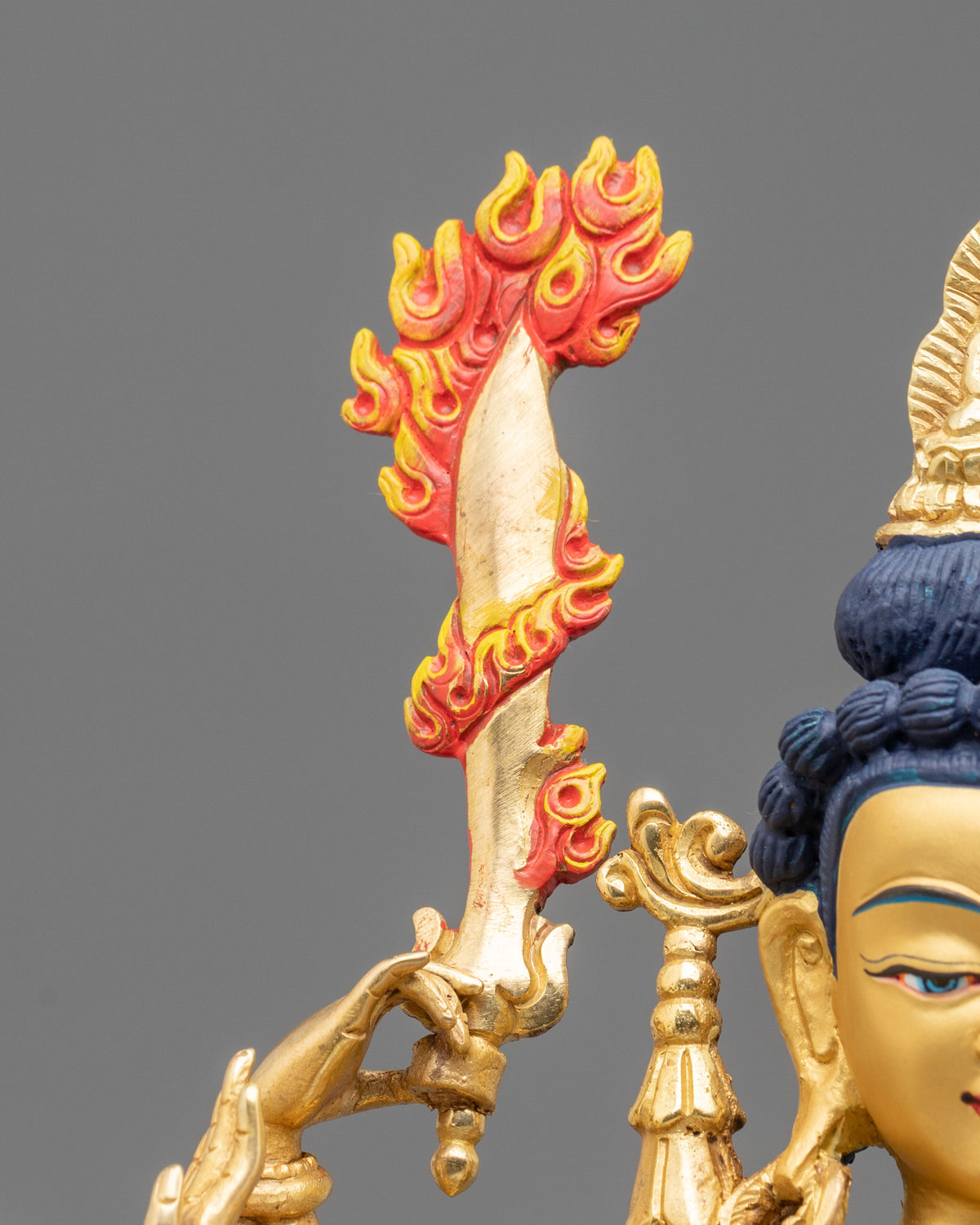 Handcrafted Chundi Statue | 24K Gold Gilded Goddess Figurine
