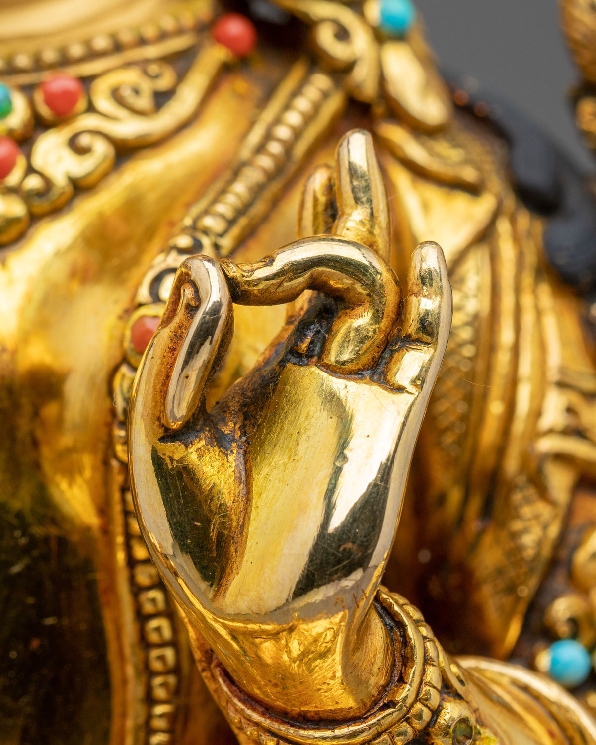 Green Tara 24K Gold Glided Statue for Meditation and Blessings