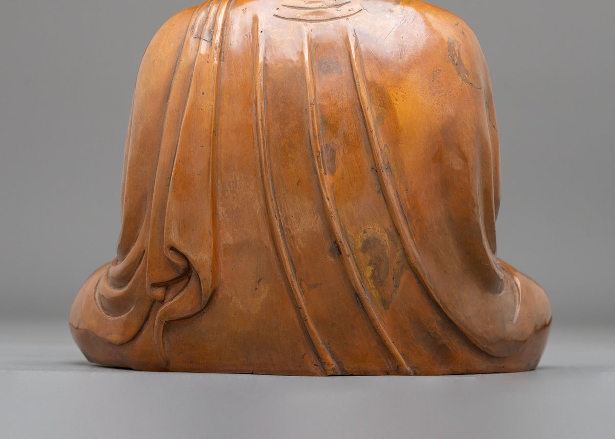 Buddha Peaceful Meditation Statue in Oxidized Copper