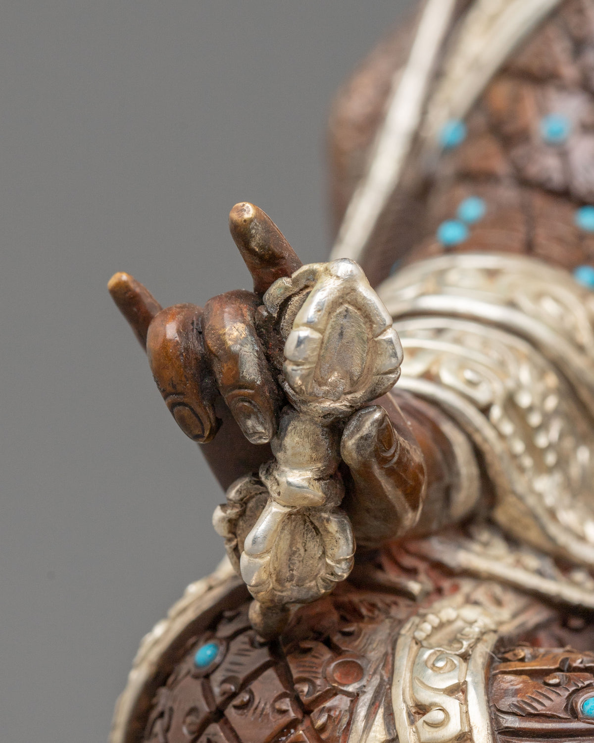Guru Rinpoche Handmade Copper Sculpture